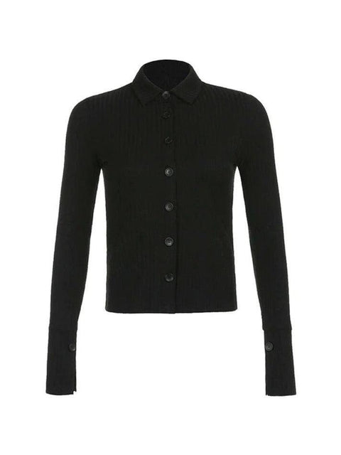Vertical Stripe Lapel Knit - HouseofHalley