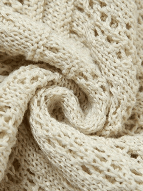 Fringed Crochet Hollow Knit Long Skirt - HouseofHalley