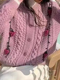 Grape Crochet Knitting Decor Cardigan