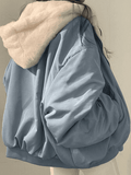 Reversible Oversize Fleece Hooded Jacket - HouseofHalley