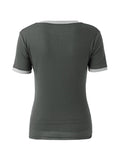 Slim Solid Color V Neck Knit Top - HouseofHalley