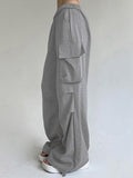 Solid Color Pocket Pleated Sweatpants - HouseofHalley