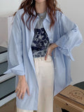 Solid Color Versatile Loose Long Sleeve Blouse - HouseofHalley