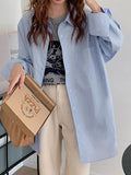 Solid Color Versatile Loose Long Sleeve Blouse - HouseofHalley