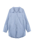 Solid Color Versatile Loose Long Sleeve Blouse - HouseofHalley