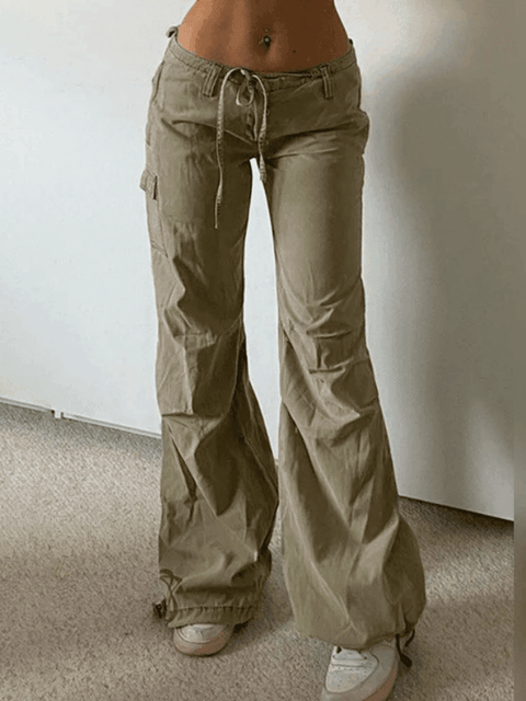Straight Leg Pocket Cargo Pants - HouseofHalley