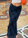 Vintage Checkered Maxi Skirt - HouseofHalley