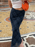 Vintage Checkered Maxi Skirt - HouseofHalley