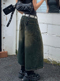 Vintage Distressed Wide Leg Denim Shorts - HouseofHalley