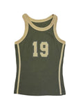 Vintage Green Number Print Slim Tank Top - HouseofHalley
