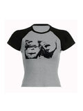 Vintage Print Raglan Sleeve Crop Top - HouseofHalley