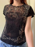 Vintage Rhinestone Printed Tee - HouseofHalley