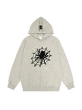 Vintage Spider Web Print Oversized Hoodie - HouseofHalley