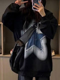 Vintage Star Patchwork Oversized Hoodie - HouseofHalley