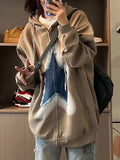 Vintage Star Patchwork Oversized Hoodie - HouseofHalley