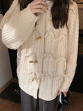 Vintage Twist Design Horn Buckle Cardigan - HouseofHalley